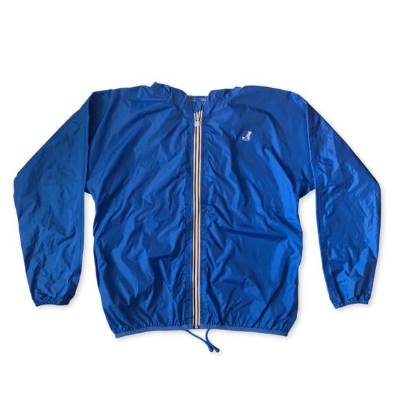 Vintage K-Way Windbreaker Jacket Blue Zip Up Blokecore Athleisure Fanny Pack - Picture 3 of 15